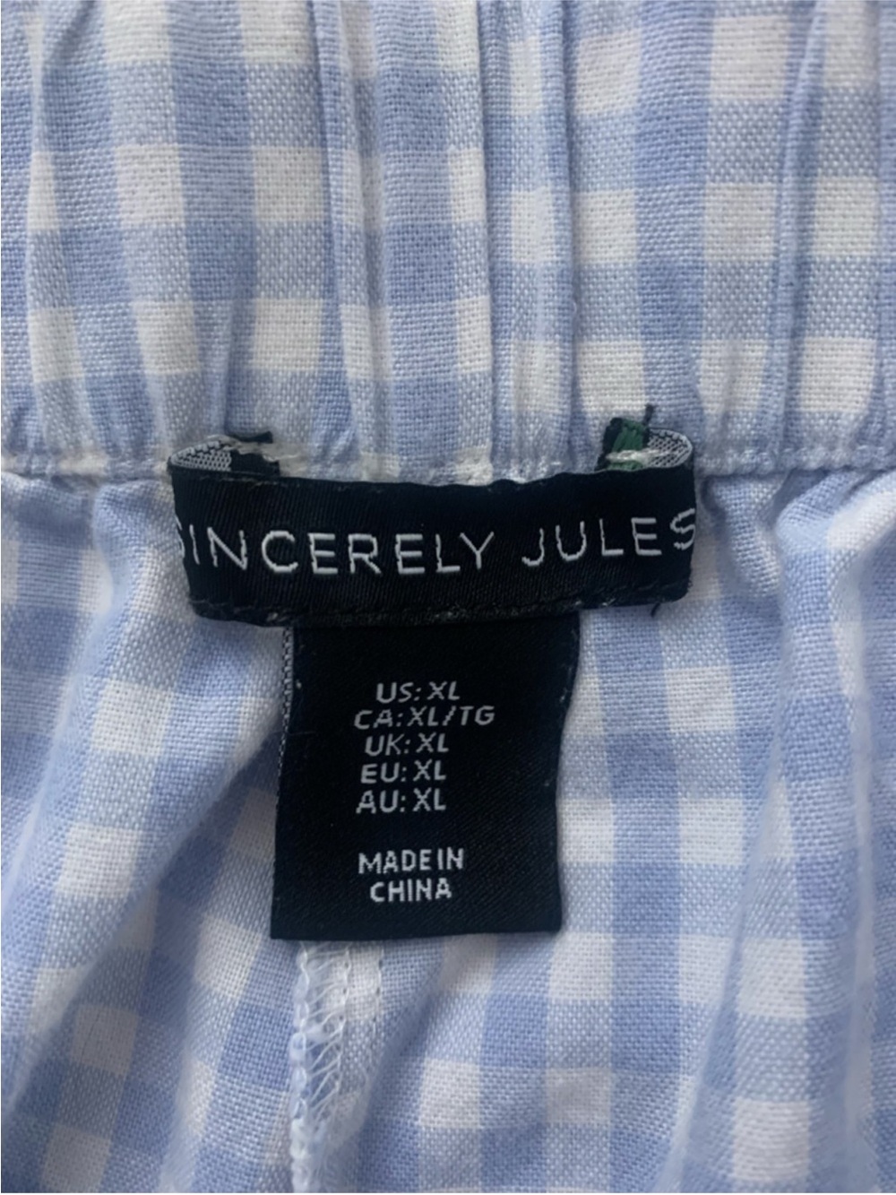 Sincerely Jules Soft Baby Blue
Gingham Wide Leg Side Bow Tie
Pants XL - Picture 13 of 16